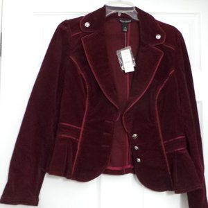 White House Black Market Plum Corduroy Blazer